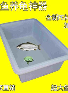 加厚塑料胶箱长方形养鱼箱养殖箱超大白盆塑料胶盆菜市场养鱼盆