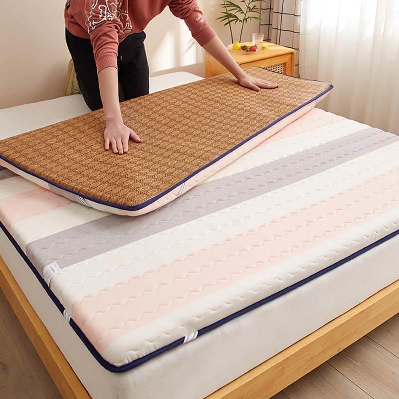 榻榻米夏季冰藤凉席床垫子软垫学生宿舍单人冬夏两用床垫薄款家用