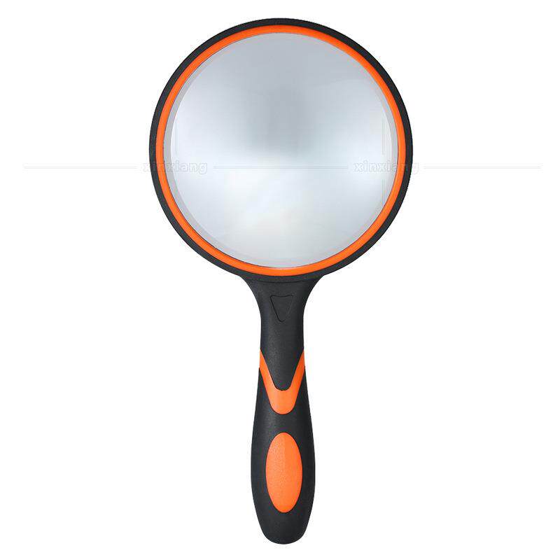 双色橡胶防滑两色手柄 手持高倍玻璃镜片阅读放大镜 可定制颜色