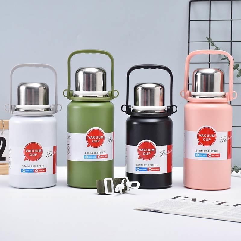 简约316不锈钢金刚壶高颜值女大容量户外水杯双层加厚保温杯