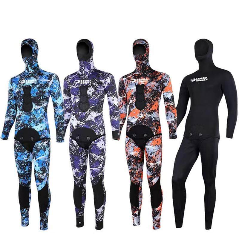 潜水服男女分体3mm潜水衣布料大码自由潜分体式打渔衣浮潜湿衣