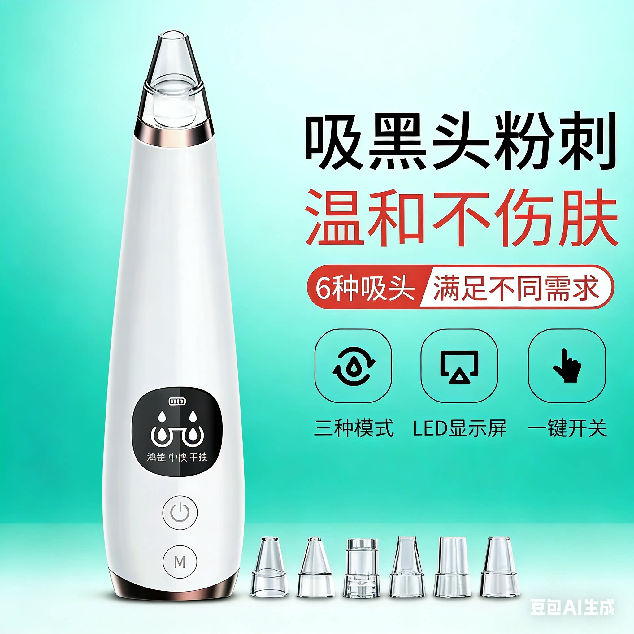 家用吸黑头仪清洁毛孔器导出美容仪家用祛除粉刺电动洁面仪神器