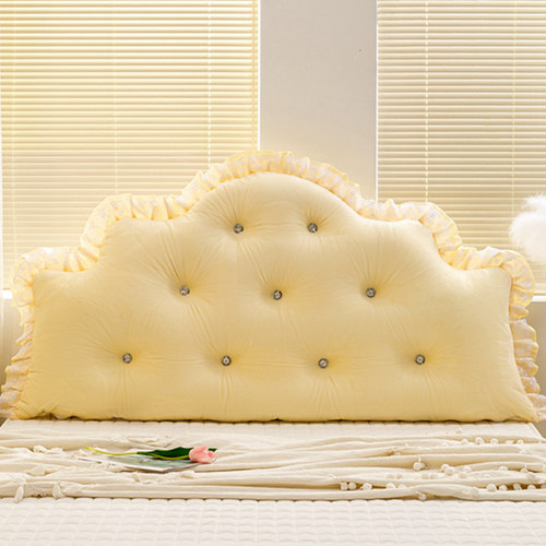 公主风新款床头靠垫加高榻榻米软包床上靠背防撞软垫大靠枕绑带