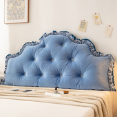 复古风床头靠垫榻榻米防撞软包卧室床上看书护腰靠枕可拆洗床靠背