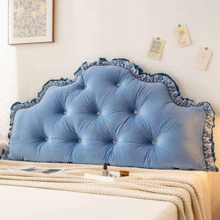 复古风床头靠垫榻榻米防撞软包卧室床上看书护腰靠枕可拆洗床靠背