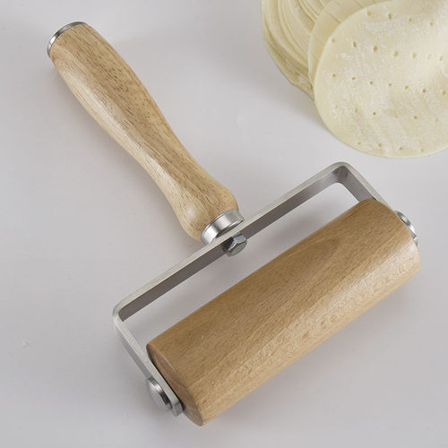 烘焙先生榉木滚轮擀面杖擀饺子皮用压面皮擀面神器擀面棍饼干擀压