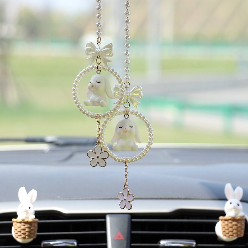 汽车内挂件车内饰品可爱小兔子