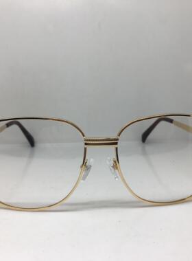 80年代金色黑色大框方形眼镜框男女通用眼镜架