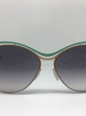 无螺丝绿色金色猫眼太阳镜墨镜女