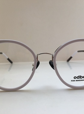 odbo for imagination 29277白色框架个性复古眼镜男女通用平面镜