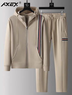 休闲运动两件套装 潮流拉炼外套卫衣套装 高端撞色拼接男士 春秋季