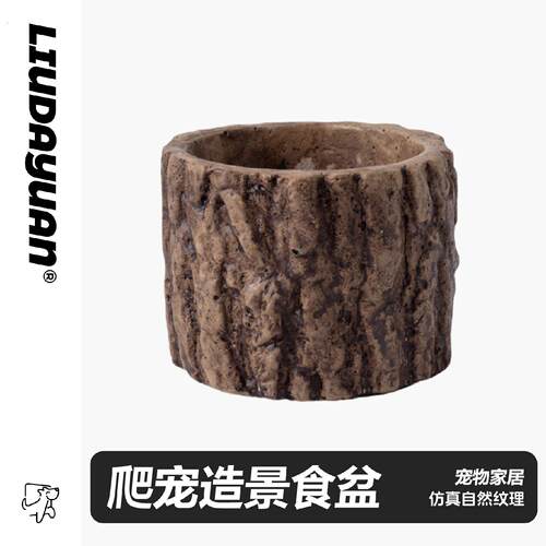 爬宠食盆饮水碗树桩杯蜥蜴角蛙陆龟蜘蛛蛇守宫食盘造景