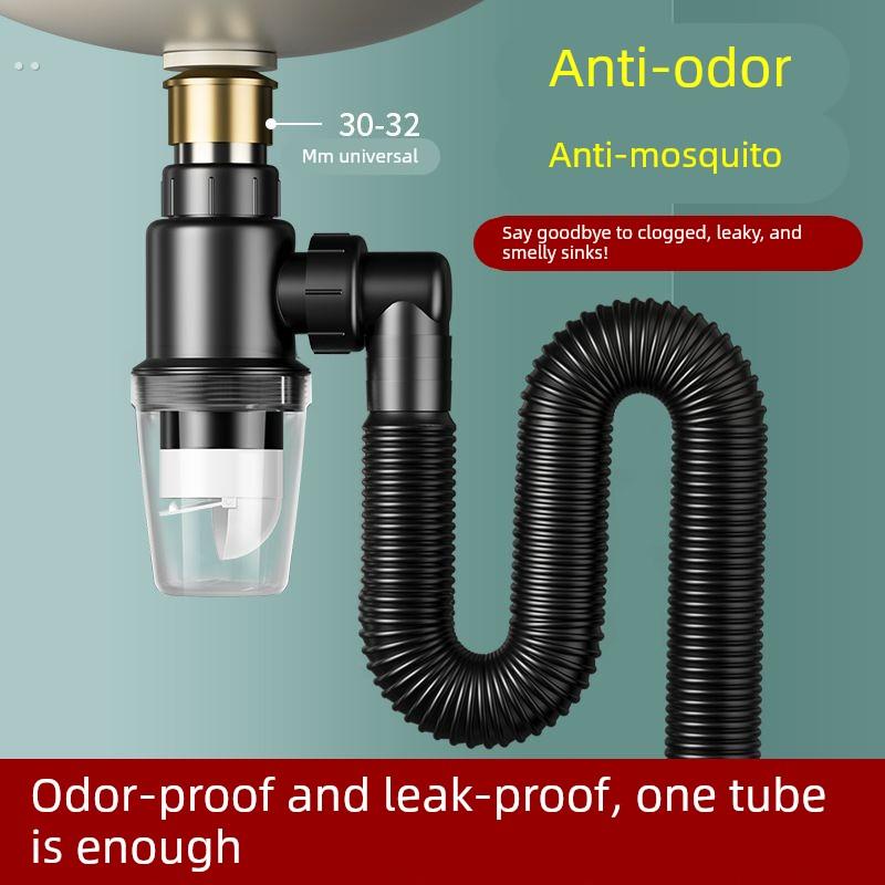 下水管排水管洗脸盆池可伸缩下水道排水管洗手间厨房防返臭软管
