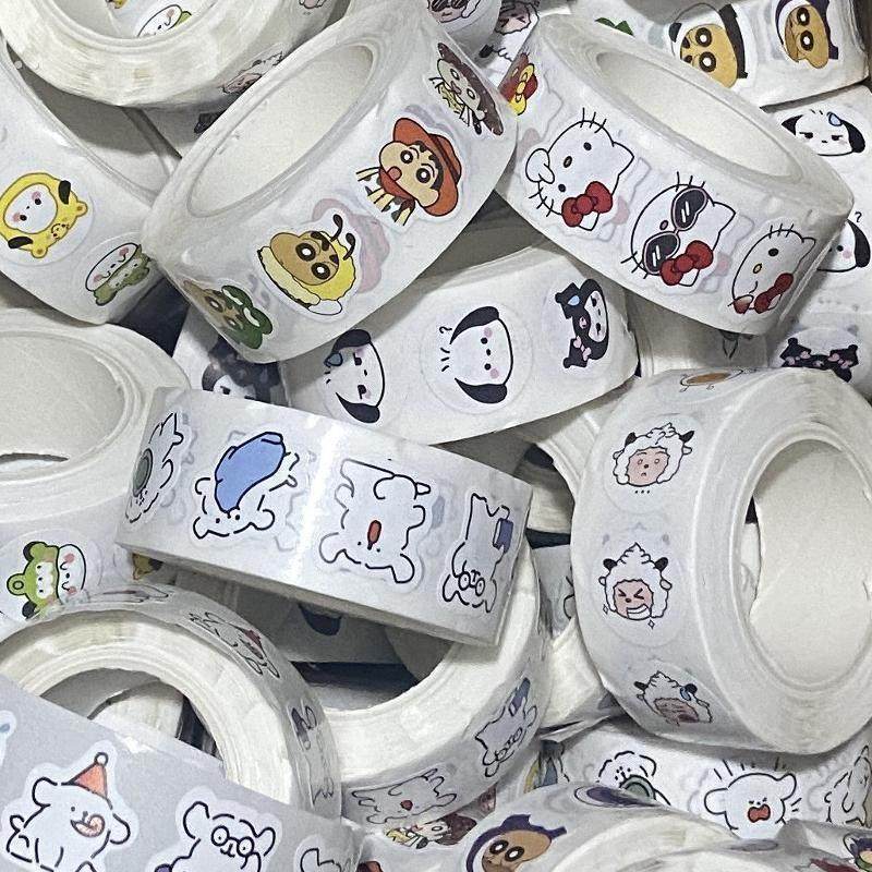 贴纸一元一千张小红书线条小狗卷卷贴封口贴胶带纸出卡装饰,文具电教/文化用品/商务用品,贴纸/立体贴纸,淘宝优惠券,粉丝福利购,淘宝优惠卷