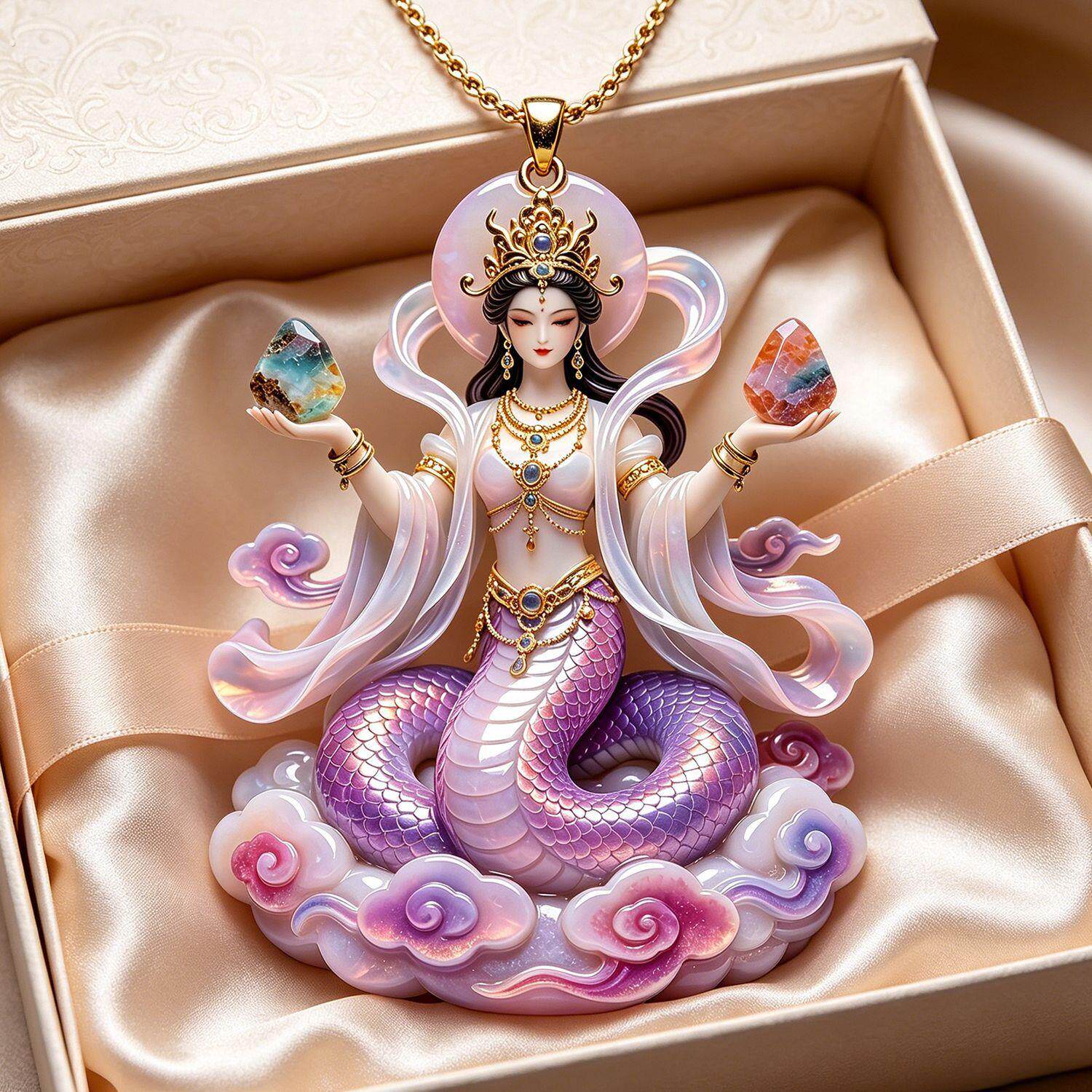 灵娲御云佩项链轻奢精致女娲补天送女友祥瑞转运百搭吉祥寓意吊坠