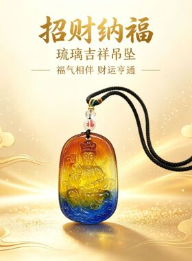 净瓶观音祥瑞挂坠复古长款项链男
