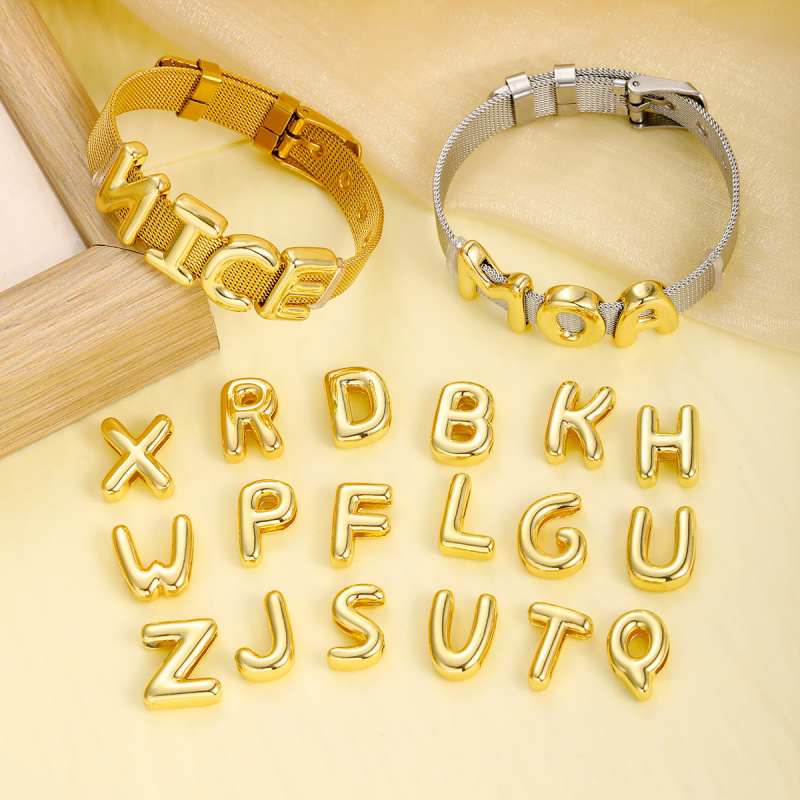 AS饰品temu热销26个英文字母diy