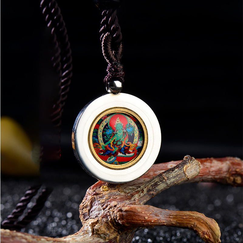 擦擦唐卡吊坠楞严咒药师黄财绿度