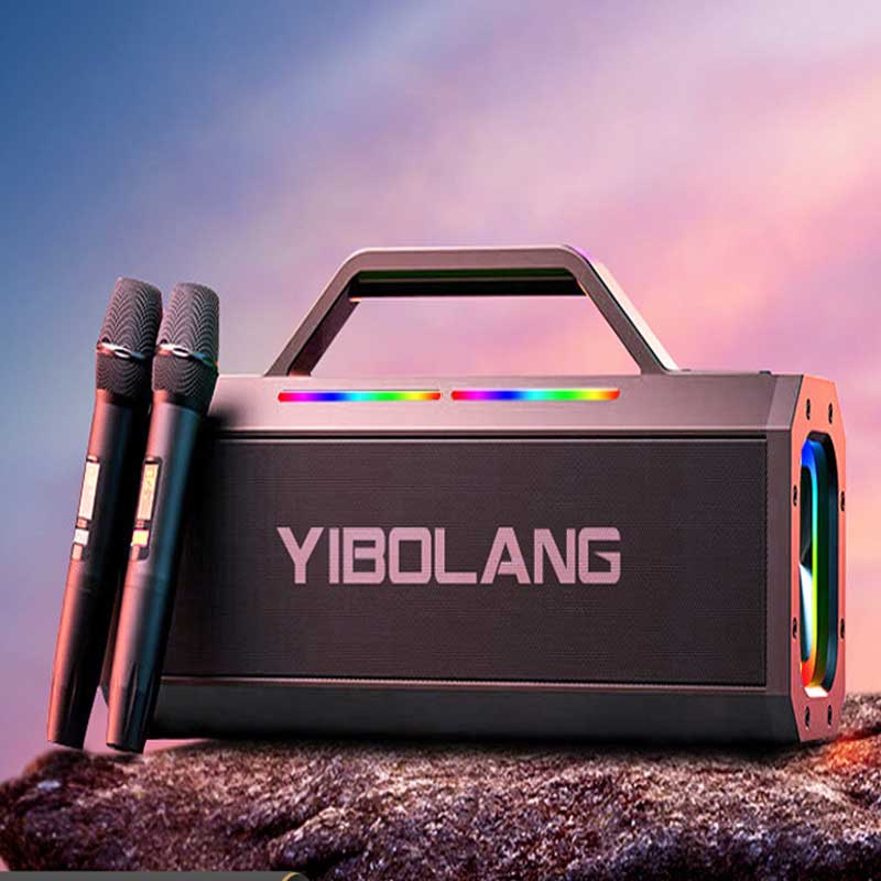 新款手提式蓝牙音箱立体声户外K歌便携式无线蓝牙音响无线麦克风