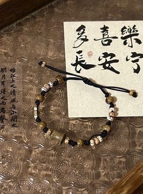 手链女手串闺蜜高级感复古小众手作古风菩提民族风年新款陶瓷