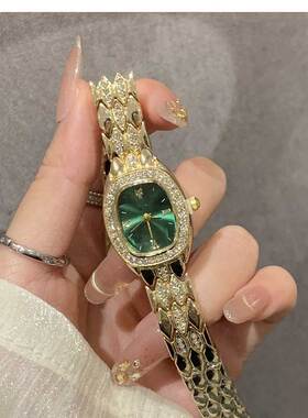 新款轻奢手环镶钻装饰手表女款高级感复古满天星石英表高级感手链