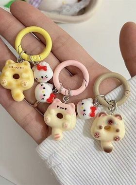 风猫钥匙扣甜甜卡通钥匙圈挂件KTins可爱圈甜美耳机书包猫咪暹罗