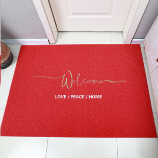 welcome丝圈防滑蹭土进门地垫入户门前门口脚垫门垫户外商用地毯