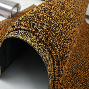 入户门地毯入户门口脚踏垫入户门地垫室内入户垫黑黄丝圈地垫压边