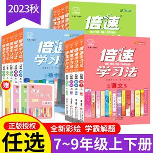倍速学习法七年级八年级九年级上册下册初一二三语文数学英语物理化学生物政治历史地理初中教材全解知识点归纳总结全套