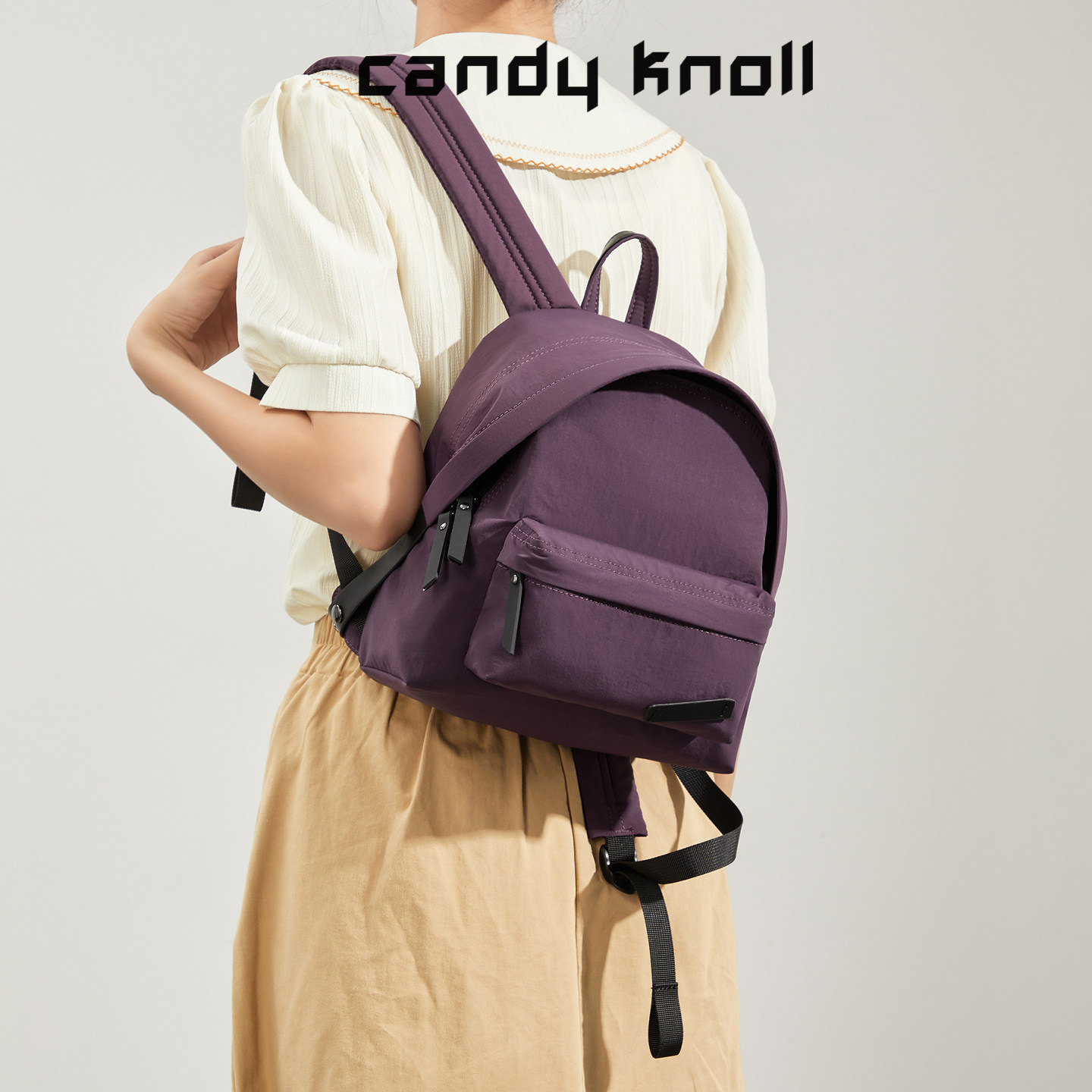 通勤女包2025新款轻便大容量包包简约小型双肩轻便包女尼龙双肩包