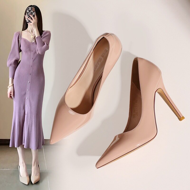 【秒高10CM】ZHR则则气质细跟高跟鞋女2026新款浅口尖头通勤单鞋
