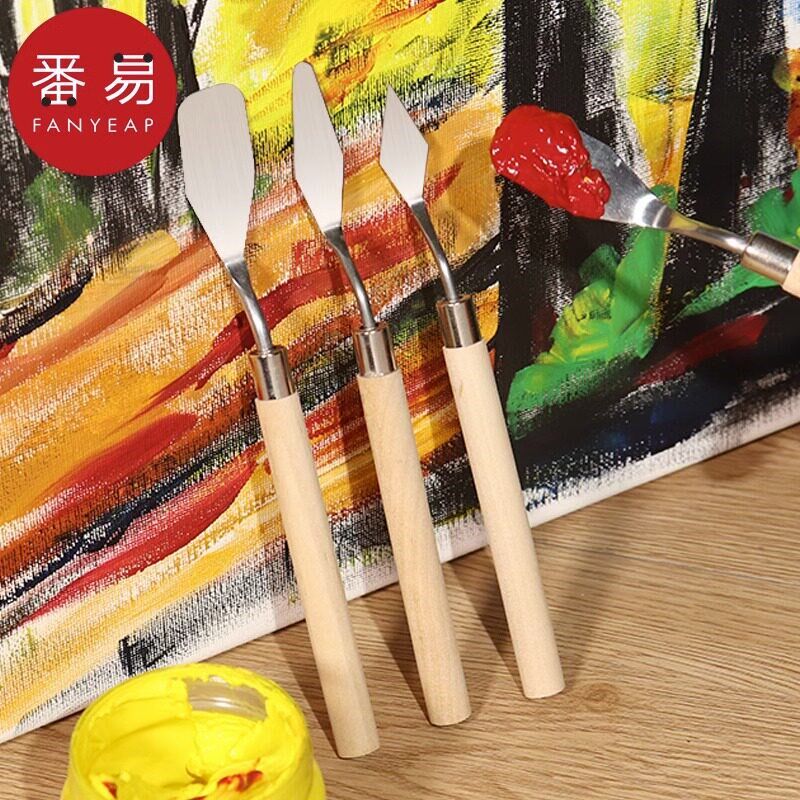 速发刮刀/油画A1pq801-颜料美术工具棒平头尖头铲刀调色刀学
