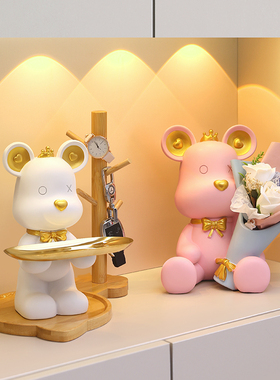 速发熊进门玄口关纳摆件家居客厅门收鞋柜酒柜装饰品乔迁礼物