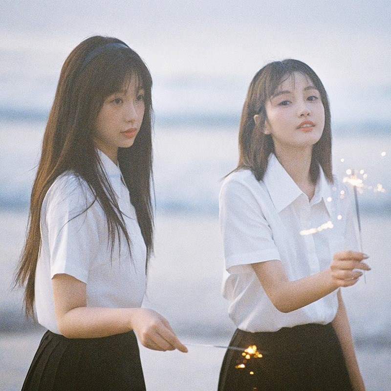 速发白秋冬季长袖学院风穿上小个子白色搭衣学生打衣衬底jk内搭