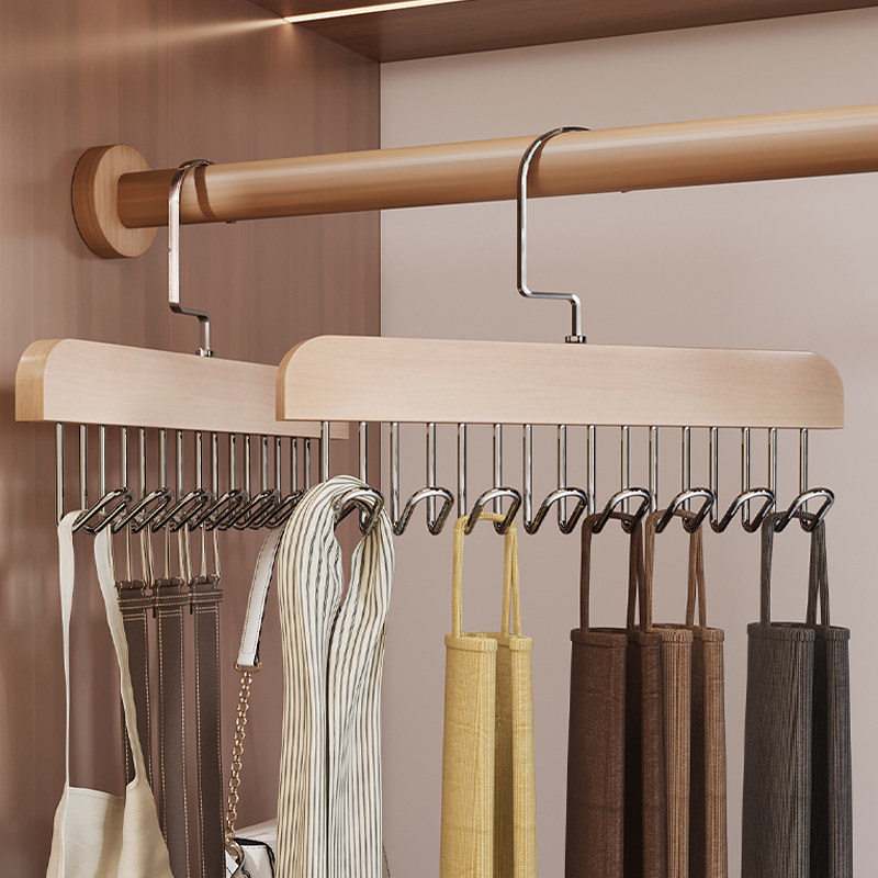 速发木质吊带衣架多功能内衣背心专用痕衣神器无收挂钩实木晾纳架,收纳整理,木质衣架,淘宝优惠券,粉丝福利购,淘宝优惠卷