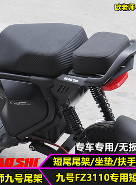 欧老师尾架适用九号FZ3110 载人坐垫短尾架扶手靠背改装升级配件