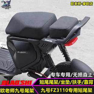 欧老师尾架适用九号FZ3110 载人坐垫短尾架扶手靠背改装升级配件