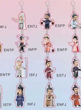 三国MBTI周边赵云孙仲谋十六人格压克力书包钥匙扣挂式饰品小礼物