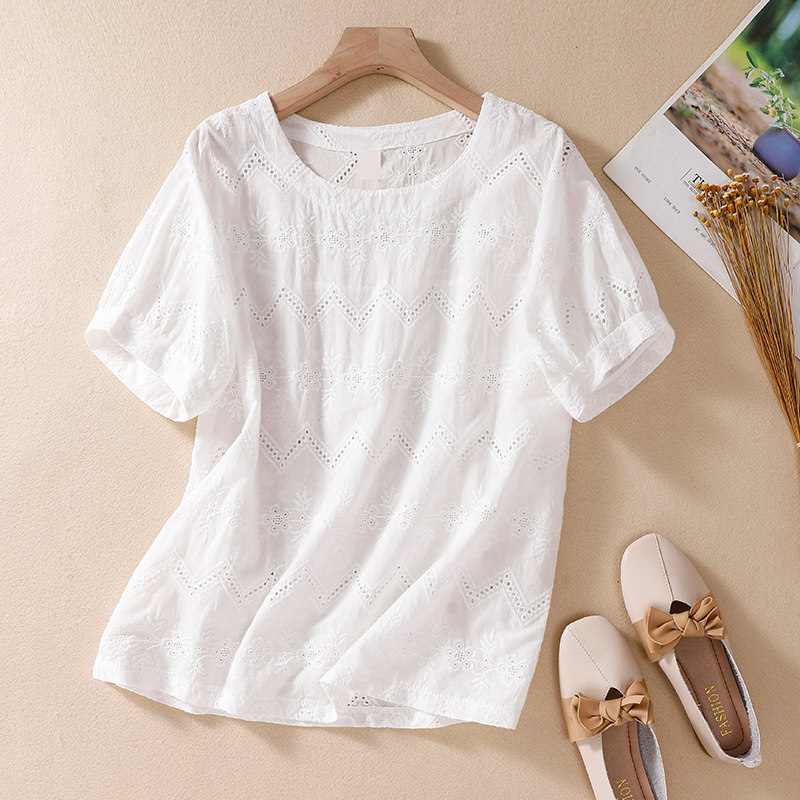 棉麻纯亚麻上衣女士高端年轻款