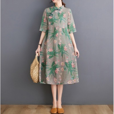 优雅连衣裙母亲节衣服夏季
