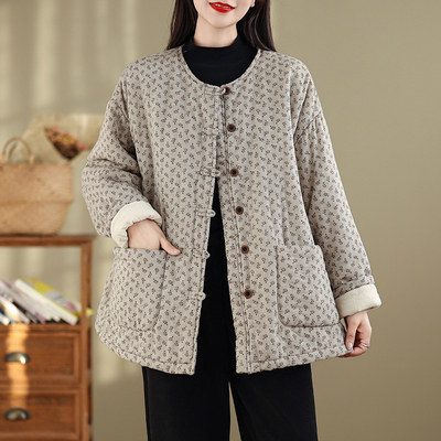 复古棉衣时尚2025年冬季新款