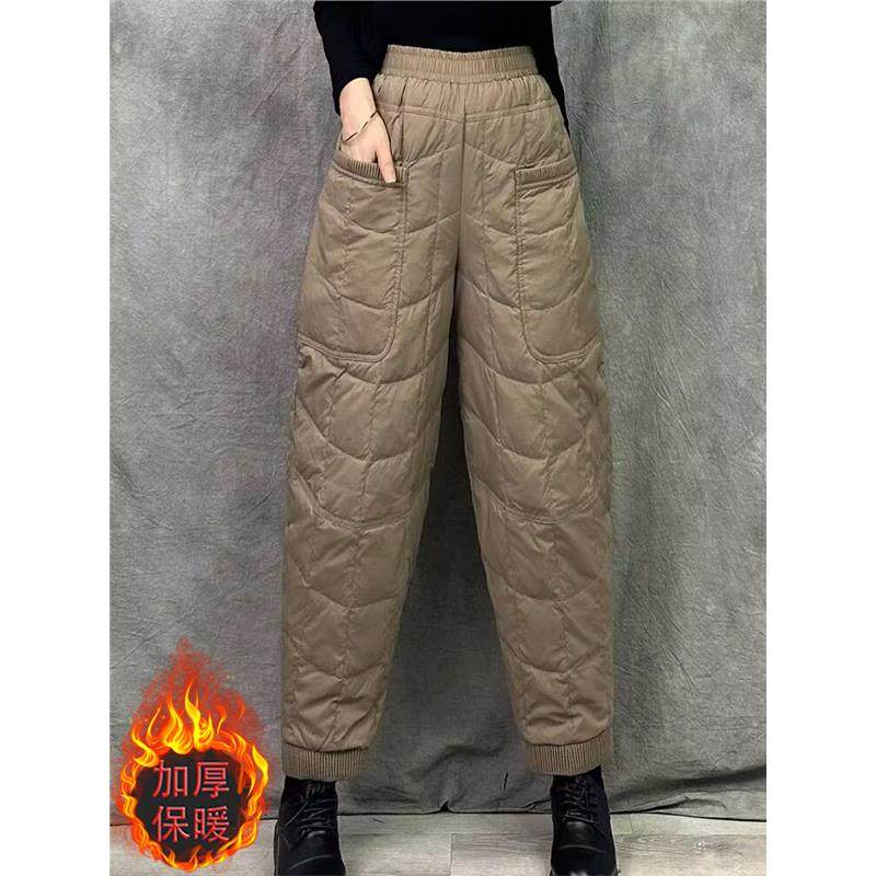 加绒加厚羽绒裤女士时尚外穿冬季东北零下40度保暖夹棉棉裤哈伦裤,女装/女士精品,棉裤/羽绒裤,淘宝优惠券,粉丝福利购,淘宝优惠卷