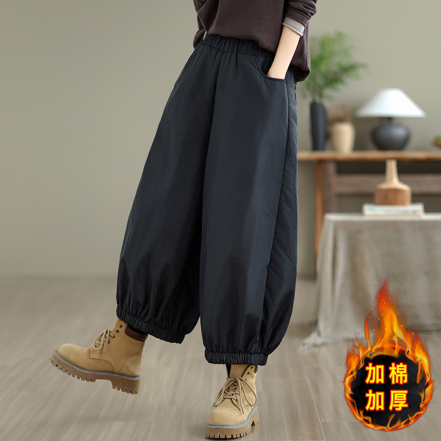 棉裤时尚2025年冬季新款