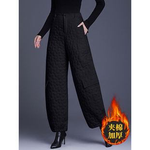 女冬棉裤 子郑州女裤 外穿2025新款 高档超好看裤 爆款 羽绒灯笼花苞裤