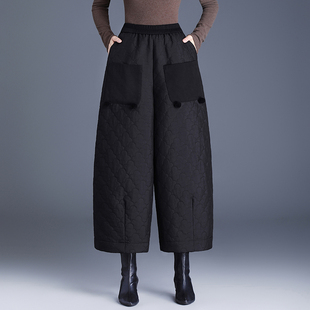 深冬超好看加棉加厚裤 灯笼阔腿羽绒夹棉裤 外穿2025新款 棉裤 子 女款