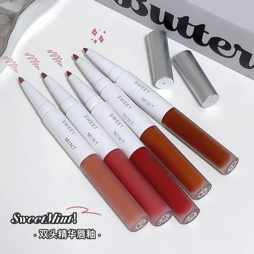 sweetmint双头精华镜面唇釉二合一唇线唇釉水光嘟嘟唇自然口红