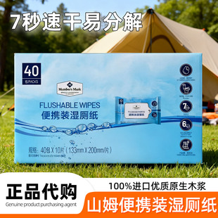 山姆代购超市便携装湿厕纸擦屁股洁厕纸湿巾清洁男女孕妇专用正品