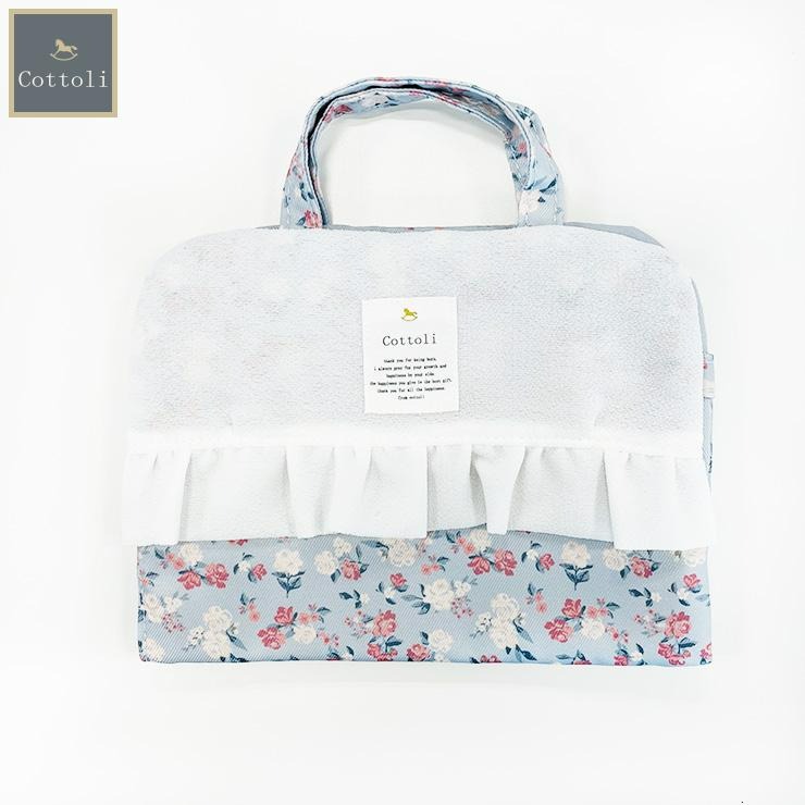 现货 日本cottoli小木马发夹发圈收纳包整理包碎花手提包收拾包