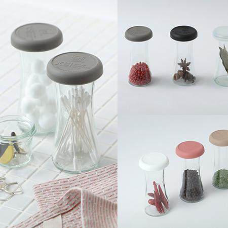 现货日本weck硅胶盖子白色玻璃罐