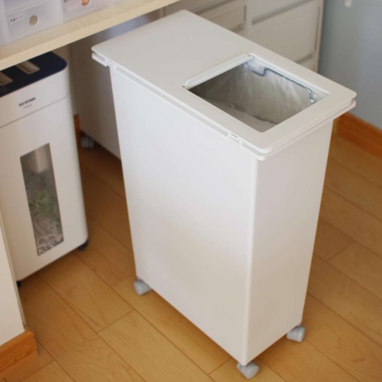 部分现货 日本muji無印良品正品代购翻盖天窗轮子垃圾桶 日本制